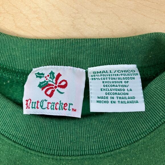 90s Christmas Nutcracker Sweatshirt Ugly Christmas Holiday Sweater Small - Picture 8 of 9